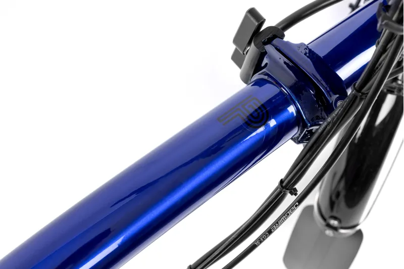 Brompton Electric P Line Urban Folding Bike 2024 in Bolt Blue-7